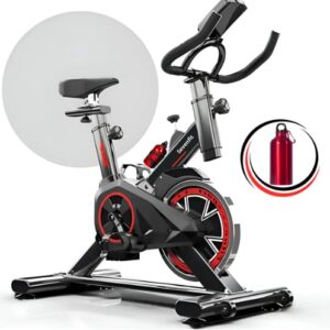 Bicicleta Ergométrica Fitness Para Cardio E Musculação Com Base Cor Preto E Vermelho 6kg Inercia Marca Sevenfit